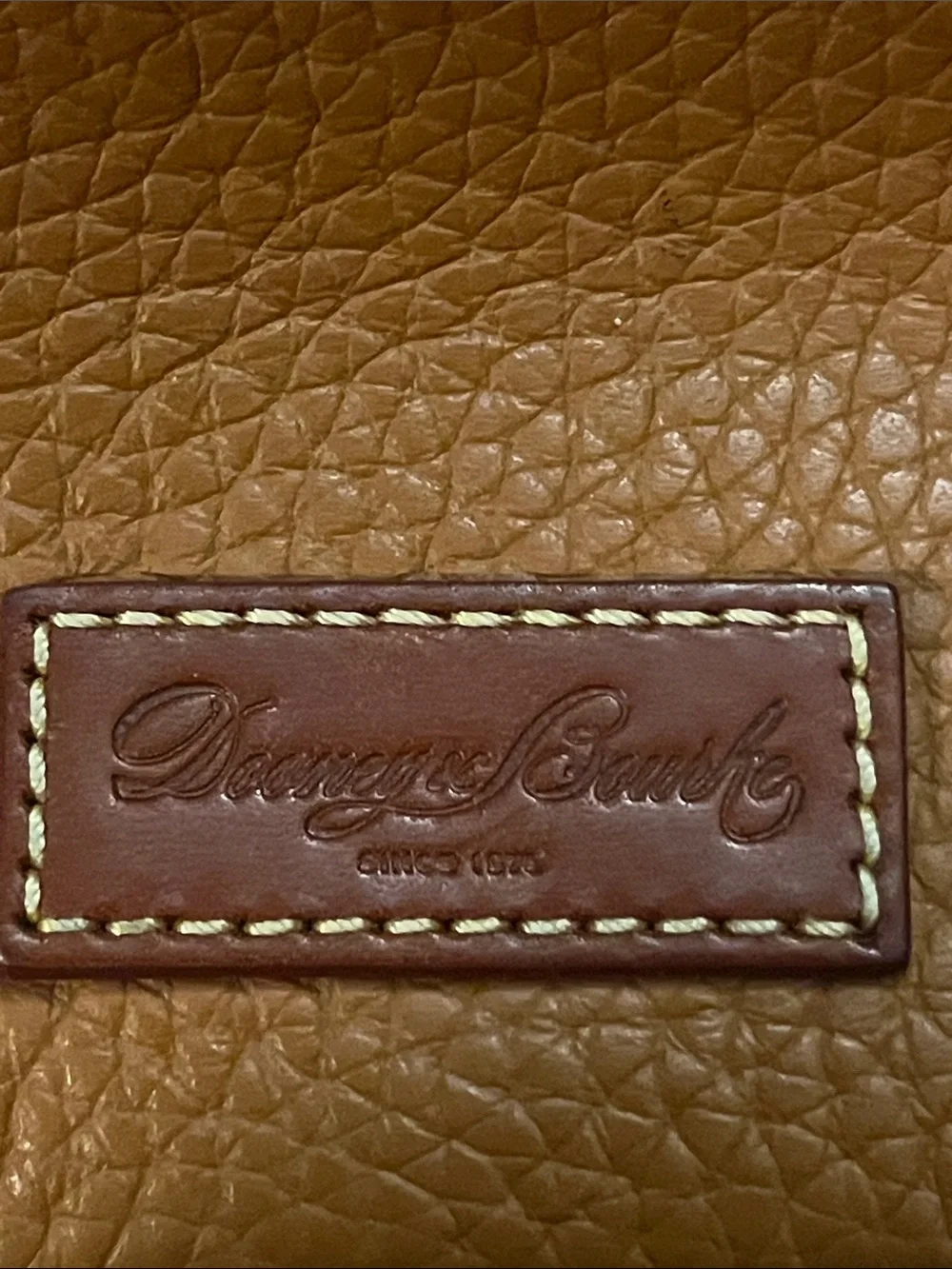 Vintage Dooney & Bourke Brown Pebbled Leather Cosmetic Pouch (see description111